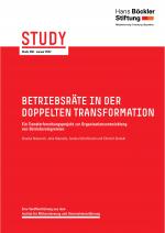 Cover-Bild Study der Hans-Böckler-Stiftung / Betriebsräte in der doppelten Transformation