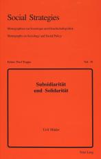 Cover-Bild Subsidiarität und Solidarität