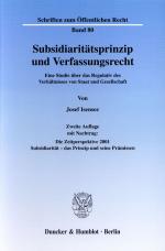 Cover-Bild Subsidiaritätsprinzip und Verfassungsrecht.