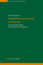 Cover-Bild Südtirols Autonomie in Europa