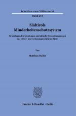 Cover-Bild Südtirols Minderheitenschutzsystem.