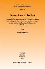 Cover-Bild Sukzession und Freiheit.