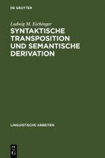 Cover-Bild Syntaktische Transposition und semantische Derivation