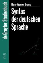 Cover-Bild Syntax der deutschen Sprache