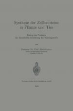 Cover-Bild Synthese der Zellbausteine in Pflanze und Tier