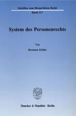 Cover-Bild System des Personenrechts.