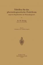 Cover-Bild Tabellen für das pharmakognostische Praktikum