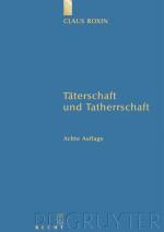 Cover-Bild Täterschaft und Tatherrschaft