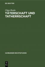 Cover-Bild Täterschaft und Tatherrschaft