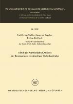 Cover-Bild Tafeln zur Harmonischen Analyse der Bewegungen viergliedriger Gelenkgetriebe