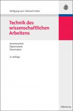 Cover-Bild Technik des wissenschaftlichen Arbeitens