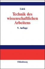 Cover-Bild Technik des wissenschaftlichen Arbeitens