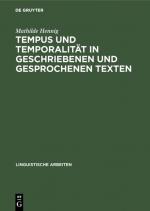 Cover-Bild Tempus und Temporalität in geschriebenen und gesprochenen Texten