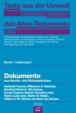Cover-Bild Texte aus der Umwelt des Alten Testaments, Bd 1: Rechts- und Wirtschaftsurkunden. / Dokumente zum Rechts- und Wirtschaftsleben