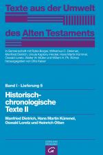 Cover-Bild Texte aus der Umwelt des Alten Testaments, Bd 1: Rechts- und Wirtschaftsurkunden. / Historisch-chronologische Texte II