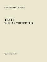 Cover-Bild Texte zur Architektur