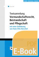 Cover-Bild Textsammlung Vormundschaftsrecht / Beistandschaft / Pflegschaft (E-Book)