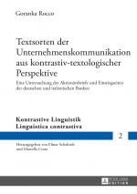 Cover-Bild Textsorten der Unternehmenskommunikation aus kontrastiv-textologischer Perspektive