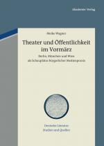 Cover-Bild Theater und Öffentlichkeit im Vormärz