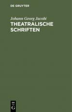 Cover-Bild Theatralische Schriften