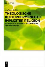 Cover-Bild Theologische Kulturhermeneutik impliziter Religion