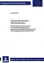 Cover-Bild Theorie der Normen - Normentheorien