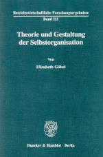 Cover-Bild Theorie und Gestaltung der Selbstorganisation.