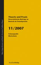 Cover-Bild Theorie und Praxis - Österreichische Beiträge zu Deutsch als Fremdsprache 11, 2007
