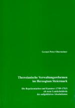 Cover-Bild Theresianische Verwaltungsreformen im Herzogtum Steiermark