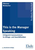 Cover-Bild This is the manager speaking