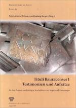 Cover-Bild Tituli Rauracenses 1: Testimonien und Aufsätze