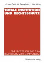 Cover-Bild Totale Institution und Rechtsschutz