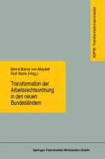 Cover-Bild Transformation der Arbeitsrechtsordnung in den neuen Bundesländern