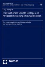 Cover-Bild Transnationale Soziale Dialoge und Antidiskriminierung im Erwerbsleben