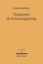 Cover-Bild Transparenz als Verfassungsprinzip