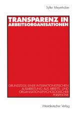 Cover-Bild Transparenz in Arbeitsorganisationen