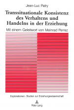 Cover-Bild Transsituationale Konsistenz des Verhaltens und Handelns in der Erziehung