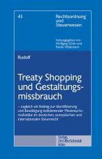 Cover-Bild Treaty Shopping und Gestaltungsmissbrauch
