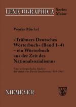 Cover-Bild Trübners »Deutsches Wörterbuch« - ein Wörterbuch aus der Zeit des Nationalsozialismus