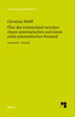 Cover-Bild Über den Unterschied zwischen dem systematischen und dem nicht-systematischen Verstand