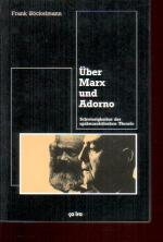 Cover-Bild Über Marx und Adorno