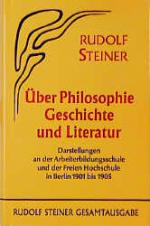 Cover-Bild Über Philosophie, Geschichte und Literatur