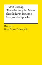 Cover-Bild Überwindung der Metaphysik durch logische Analyse der Sprache. [Great Papers Philosophie]