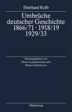 Cover-Bild Umbrüche deutscher Geschichte 1866/71 - 1918/19 - 1929/33