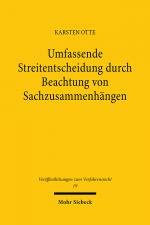 Cover-Bild Umfassende Streitentscheidung durch Beachtung von Sachzusammenhängen