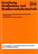 Cover-Bild Umsetzung des Längsebenheitswirkindex (LWI) im Rahmen der systematischen Straßenerhaltung