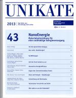 Cover-Bild Unikate 43: NanoEnergie