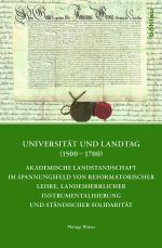 Cover-Bild Universität und Landtag (1500–1700)