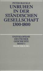 Cover-Bild Unruhen in der ständischen Gesellschaft 1300-1800