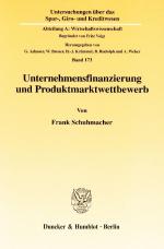 Cover-Bild Unternehmensfinanzierung und Produktmarktwettbewerb.